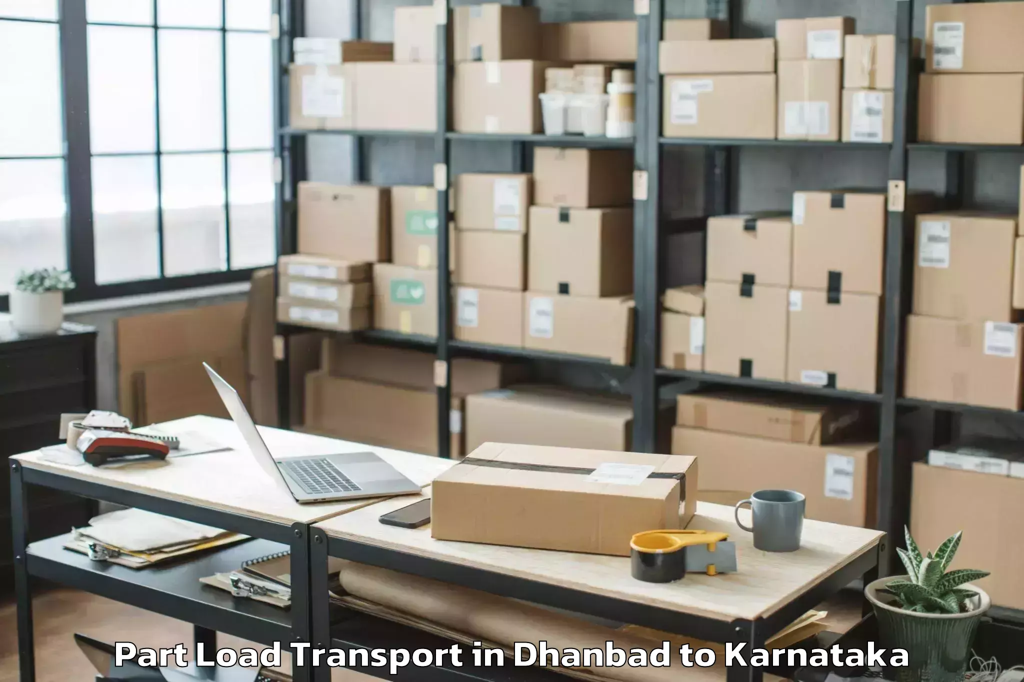 Dhanbad to Kuvempu University Shimoga Part Load Transport Booking